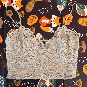 All over lace crop cami